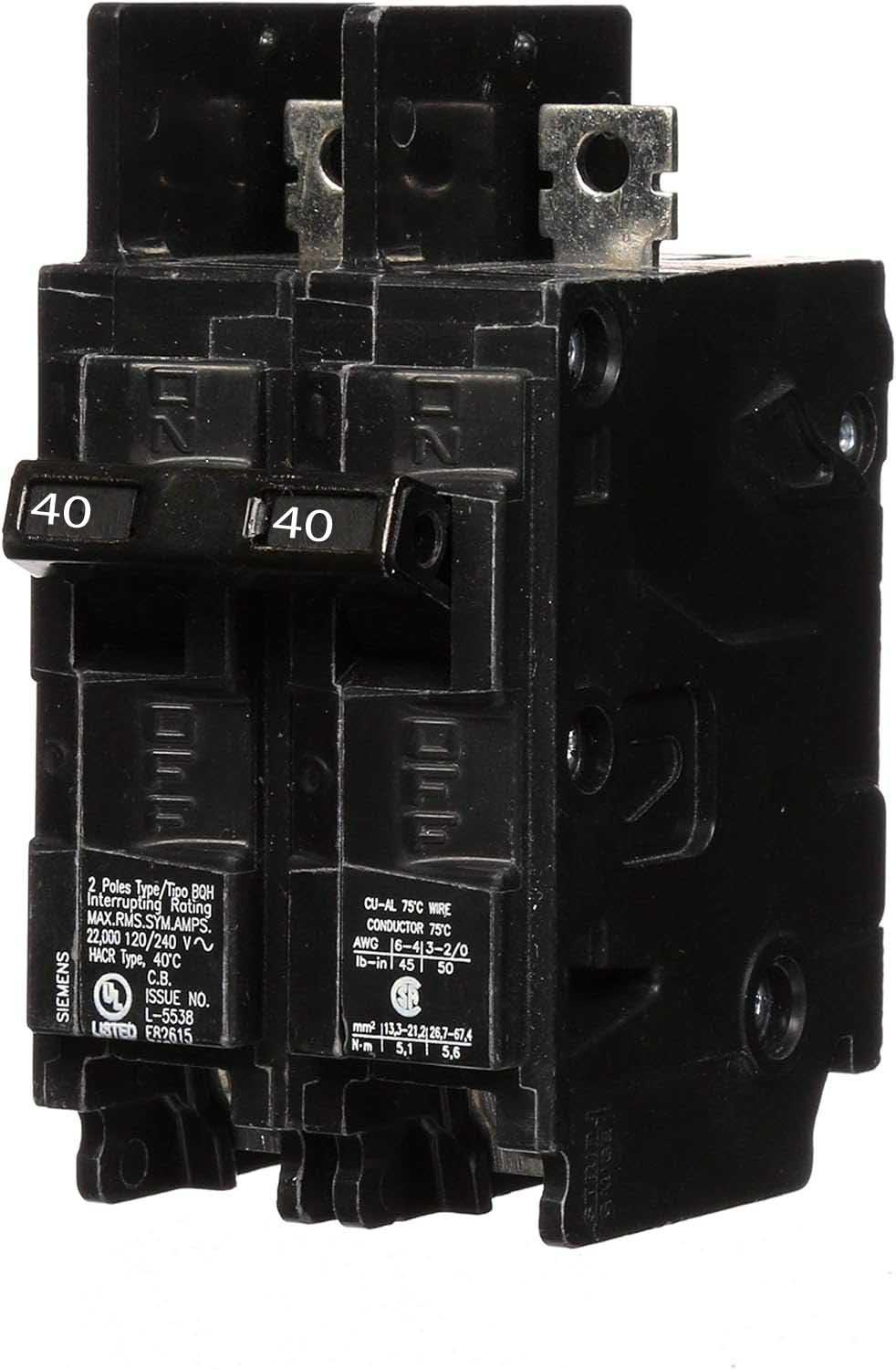 BQ2B040H - Siemens - 40 Amp Molded Case Circuit Breaker