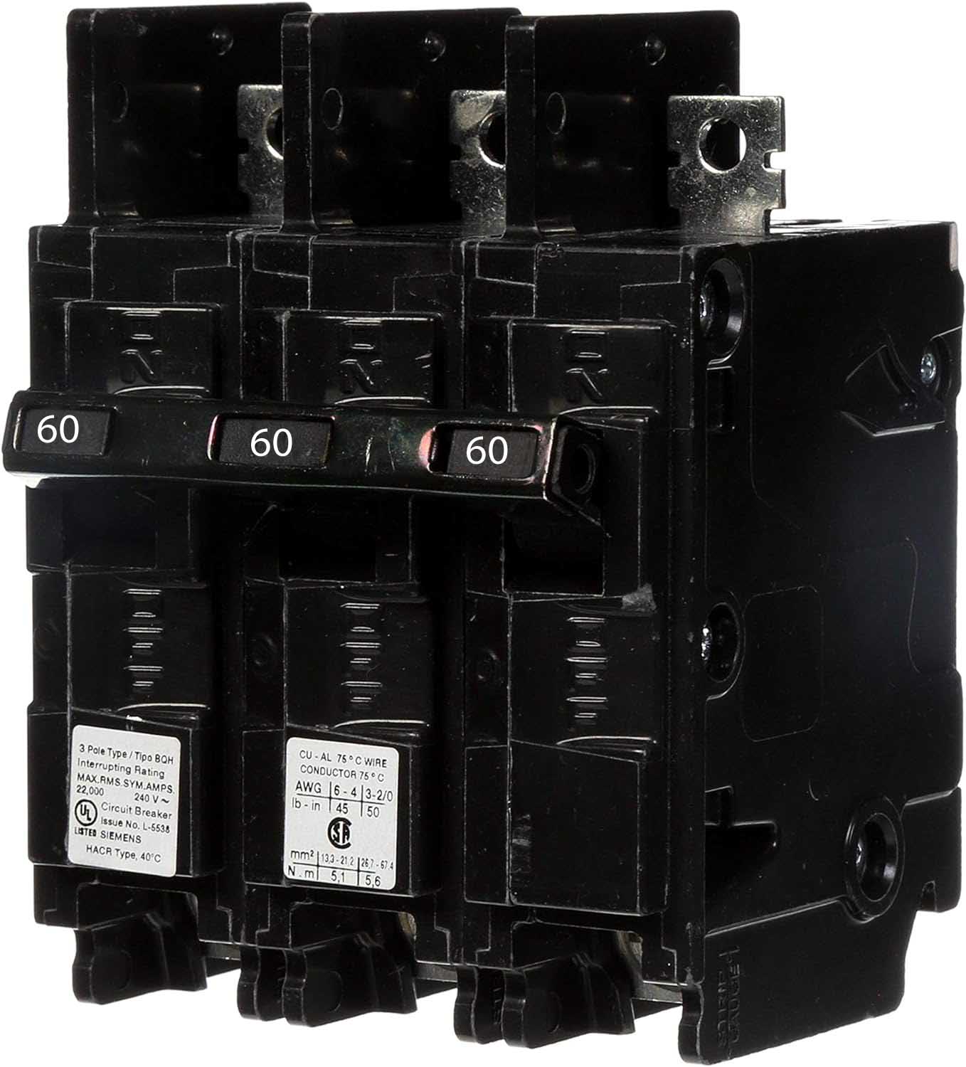 BQ3B060H - Siemens - 60 Amp Molded Case Circuit Breaker