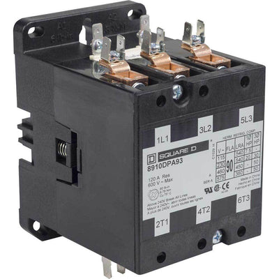 8910DPA93V02 - Square D 90 Amp 3 Pole 120 Volt Definite Purpose Contactor