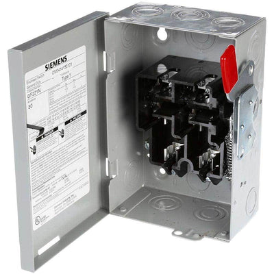 GF221N - Siemens 30 Amp 2 Pole 240 Volt General Duty Safety Switch