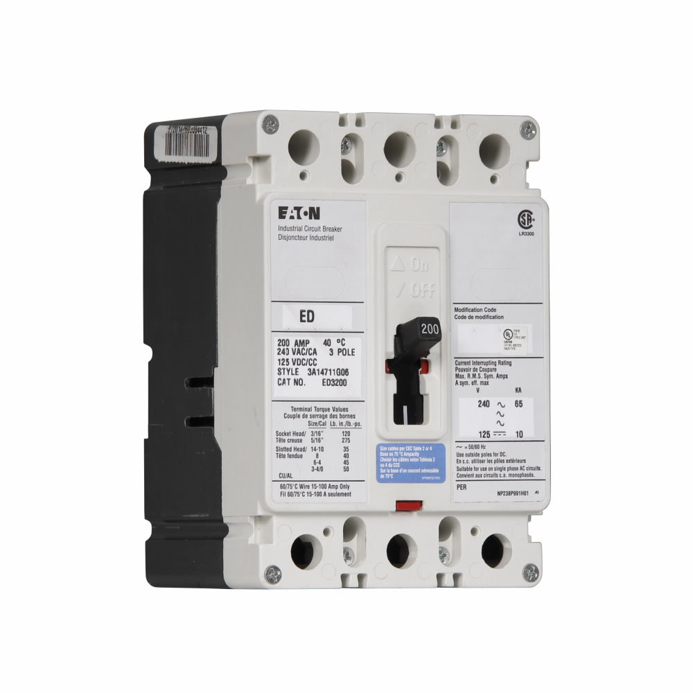 ED3200 - Eaton - 200 Amp Molded Case Circuit Breaker