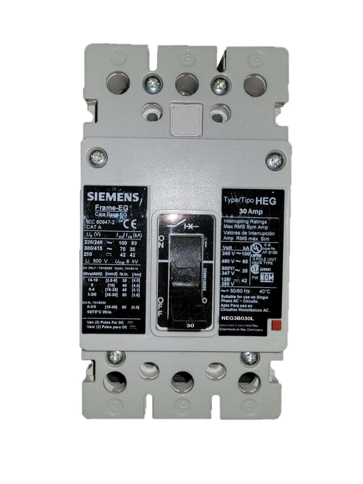 NEG3B030L - Siemens - Molded Case
