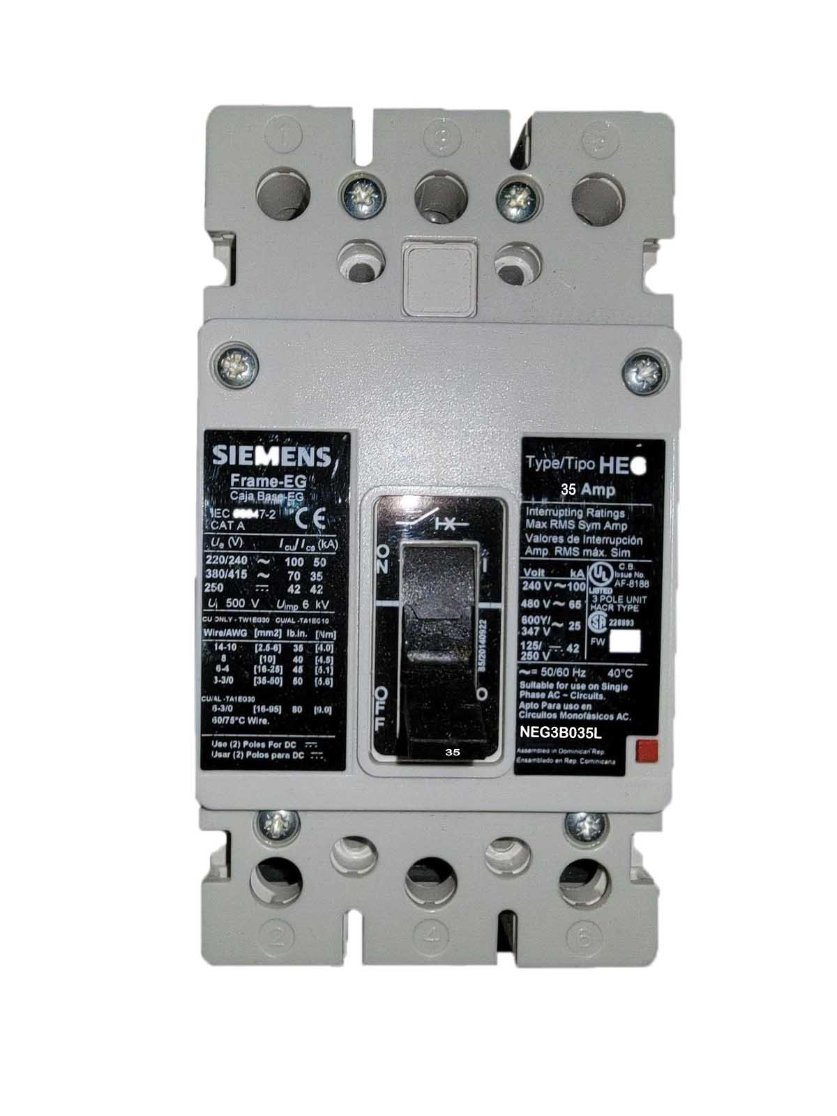 NEG3B035L - Siemens - Molded Case
