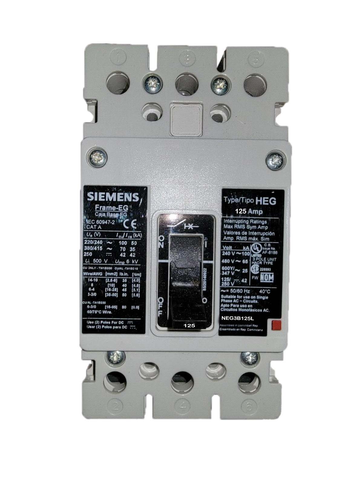 NEG3B125L - Siemens - Molded Case
