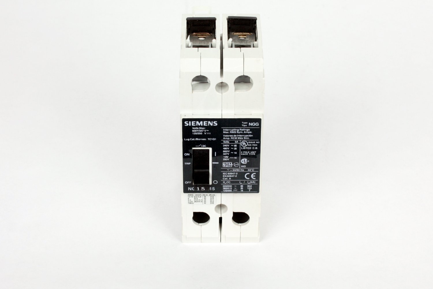 NGG2B015 - Siemens - Molded Case Circuit Breaker