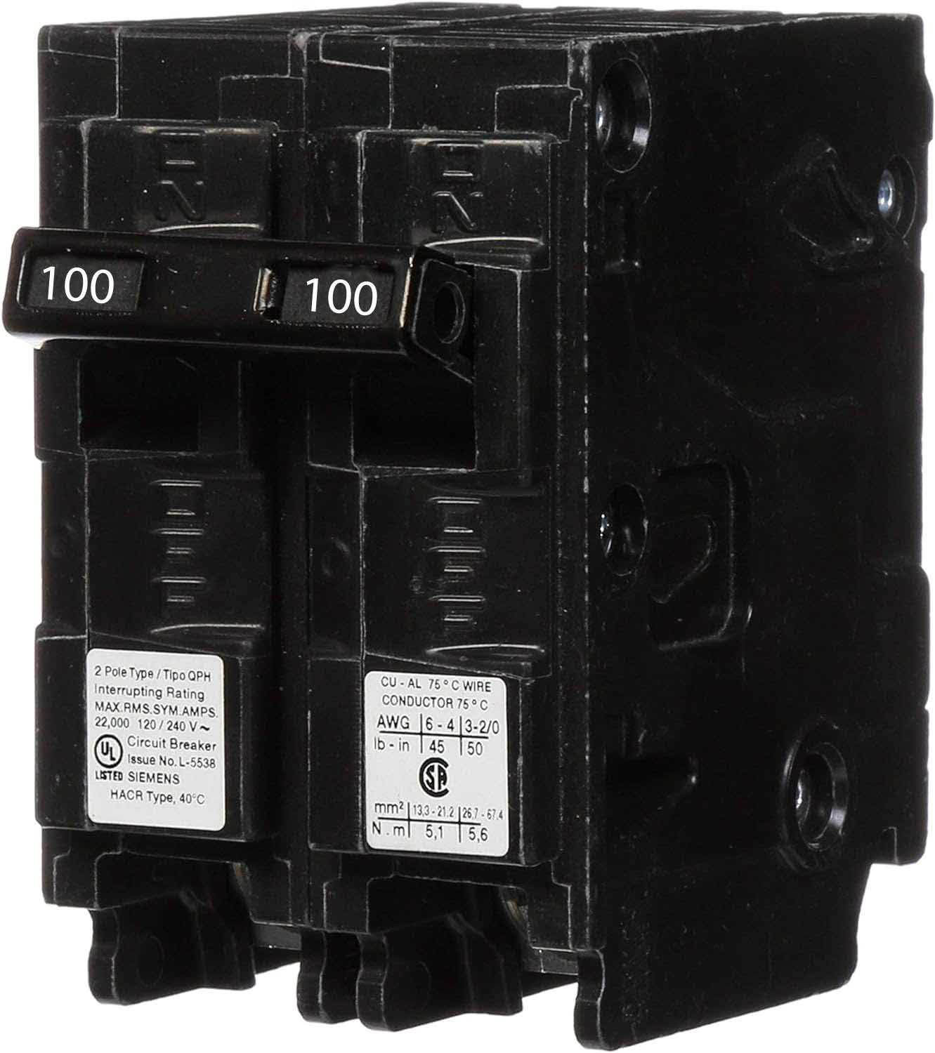 Q2100H - Siemens - 100 Amp Molded Case Circuit Breaker