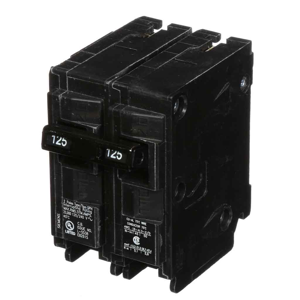 Q2125H - Siemens - 125 Amp 22kA Circuit Breaker