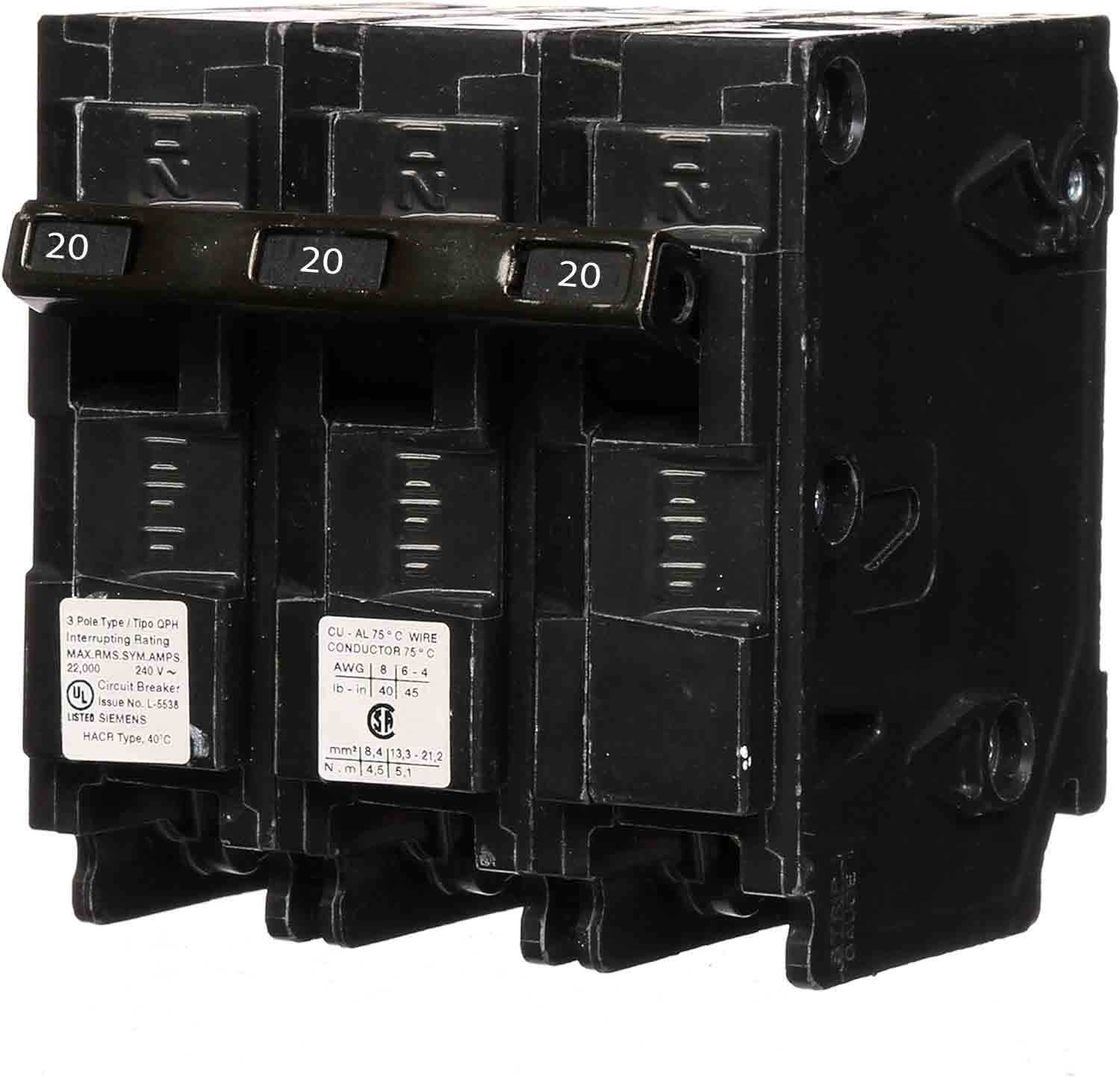 Q320H - Siemens - 20 Amp 22kA Circuit Breaker