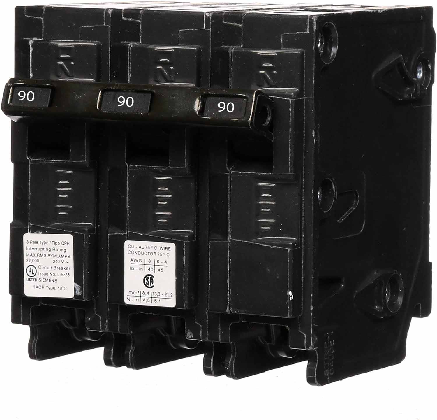 Q390H - Siemens - 90 Amp 22kA Circuit Breaker