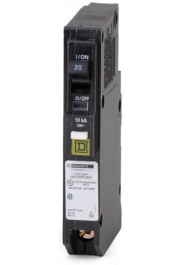 QO120PCAFI - Square D 20 Amp Single Pole Arc Fault Circuit Breaker