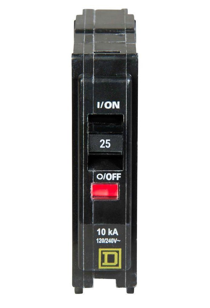 QO125 - Square D 25 Amp Single Pole Circuit Breaker