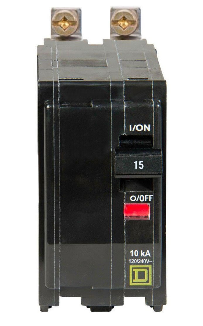 QOB215 - Square D 15 Amp Double Pole Bolt-On Circuit Breaker