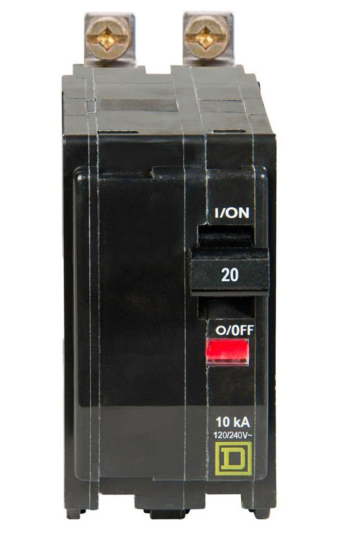 QOB220 - Square D 20 Amp Double Pole Bolt-On Circuit Breaker