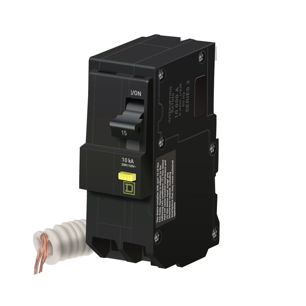 QO215GFI - Square D - 15 Amp GFCI Circuit Breaker