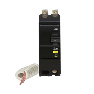 QOB240GFI - Square D 40 Amp Double Pole GFCI Bolt-On Circuit Breaker